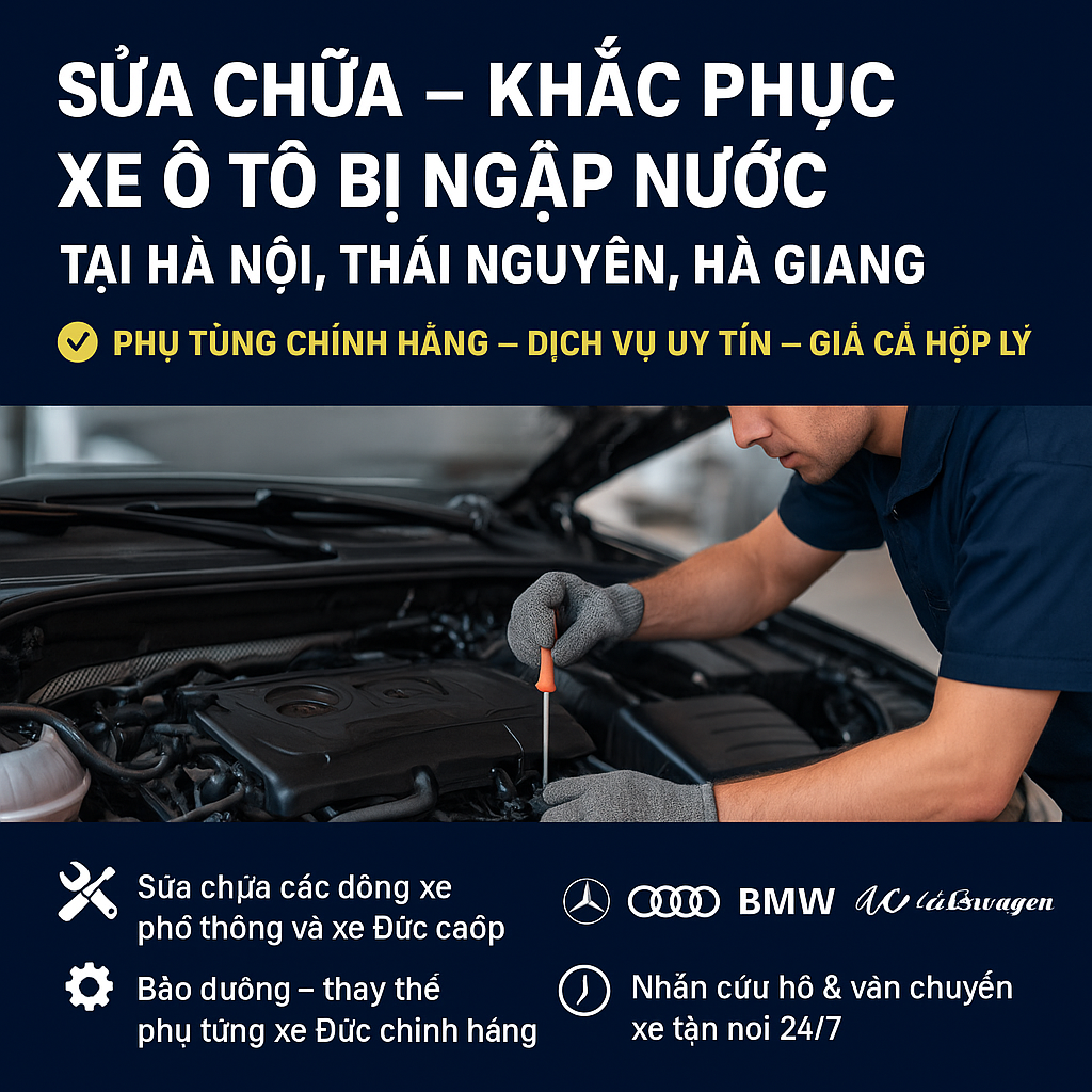 Sửa Chữa – Khắc Phục Xe Ô Tô Bị Ngập Nước Tại Hà Nội, Thái Nguyên, Hà Giang