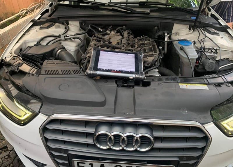 sửa chữa xe Audi trên một quy trình chuyên nghiệp